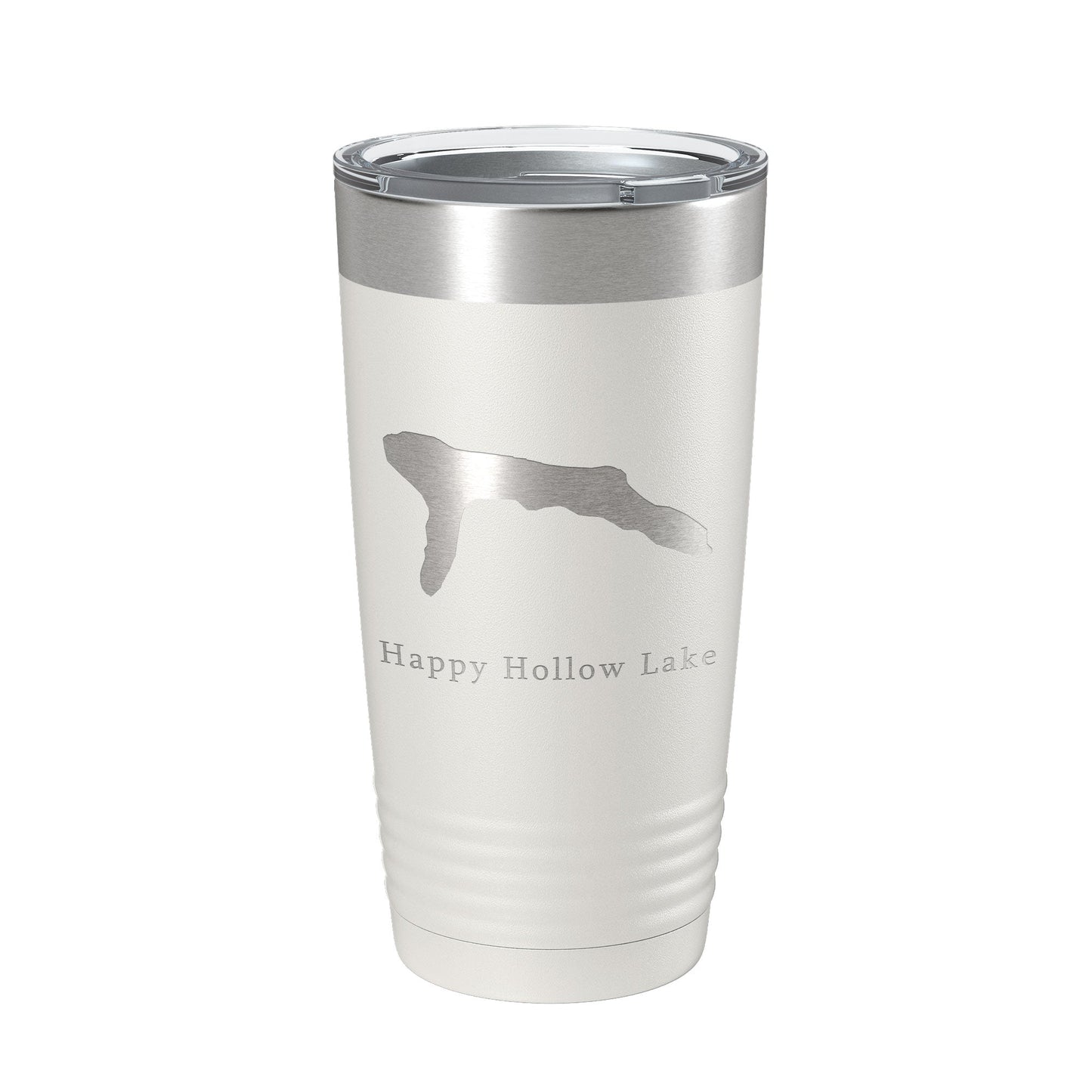 Happy Hollow Lake Map Tumbler Travel Mug Insulated Laser Engraved Coffee Cup Illinois 20 oz-1