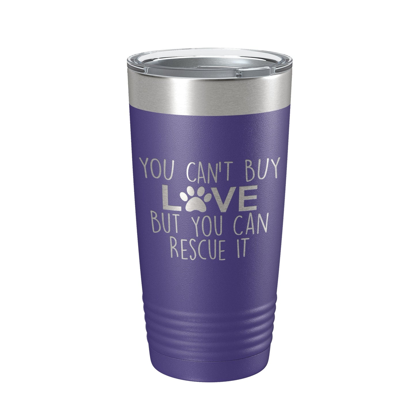 Rescue Dog Tumbler You Can't Buy Love But You Can Rescue It Dog Lover Gift Travel Mug Insulated Laser Engraved Coffee Cup 20 oz-15