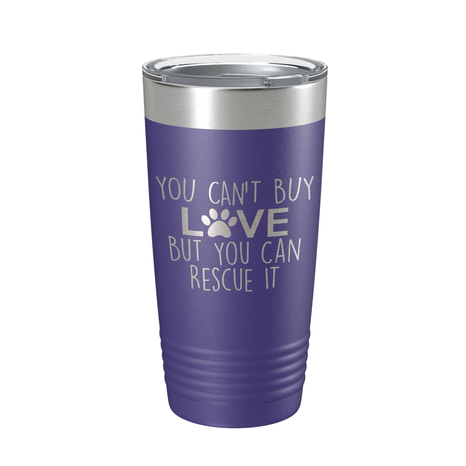 Rescue Dog Tumbler You Can't Buy Love But You Can Rescue It Dog Lover Gift Travel Mug Insulated Laser Engraved Coffee Cup 20 oz-15