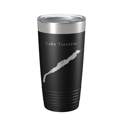 Lake Traverse Map Tumbler Travel Mug Insulated Laser Engraved Coffee Cup South Dakota Minnesota 20 oz-5