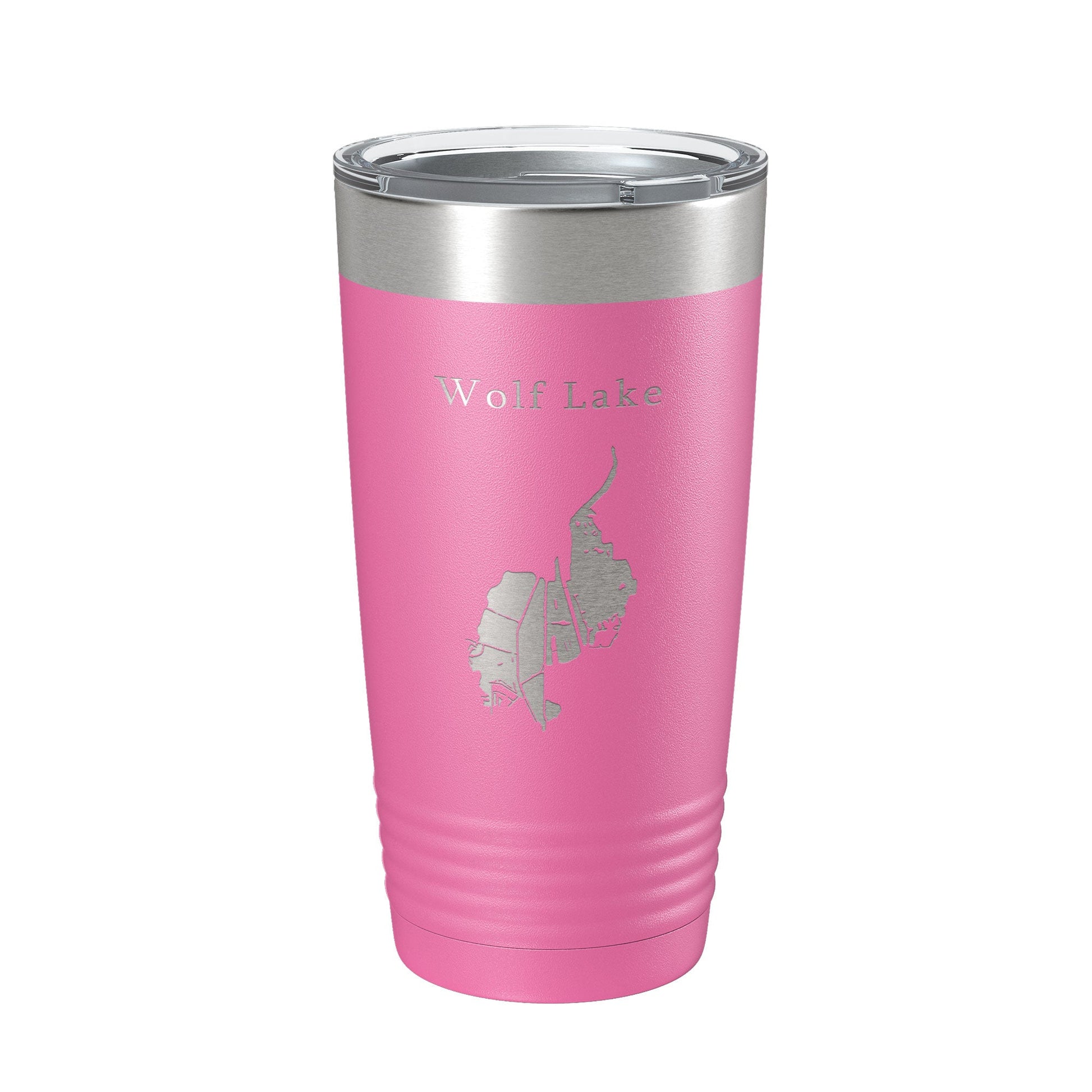 Wolf Lake Map Tumbler Travel Mug Insulated Laser Engraved Coffee Cup Indiana Illinois 20 oz-11
