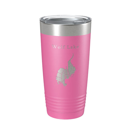 Wolf Lake Map Tumbler Travel Mug Insulated Laser Engraved Coffee Cup Indiana Illinois 20 oz-11