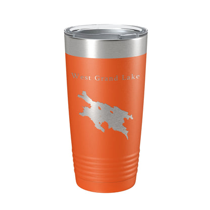 West Grand Lake Map Tumbler Travel Mug Insulated Laser Engraved Coffee Cup Maine 20 oz-17