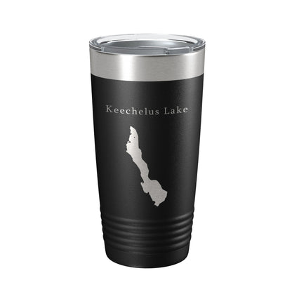 Keechelus Lake Map Tumbler Travel Mug Insulated Laser Engraved Coffee Cup Washington 20 oz-5