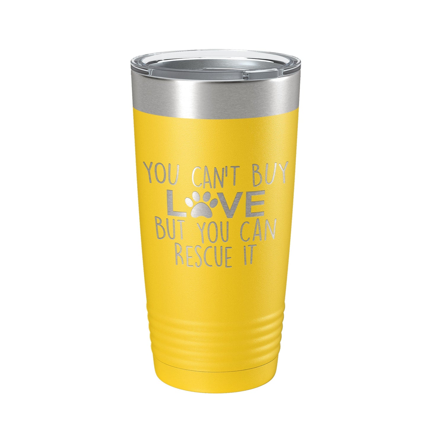 Rescue Dog Tumbler You Can't Buy Love But You Can Rescue It Dog Lover Gift Travel Mug Insulated Laser Engraved Coffee Cup 20 oz-19