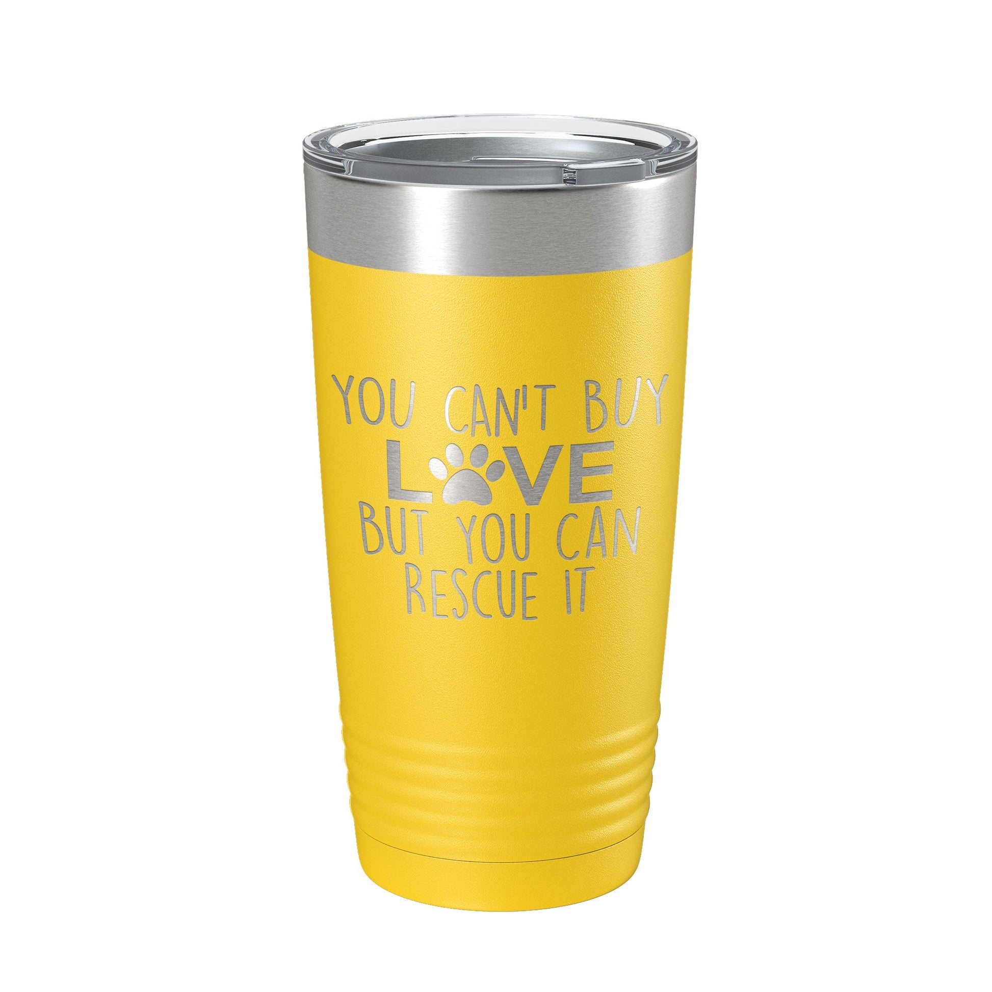 Rescue Dog Tumbler You Can't Buy Love But You Can Rescue It Dog Lover Gift Travel Mug Insulated Laser Engraved Coffee Cup 20 oz-19