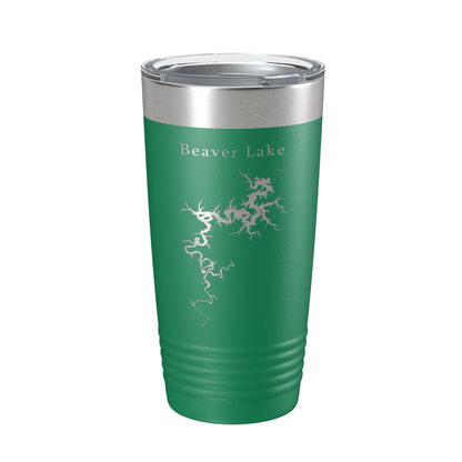 Beaver Lake Map Tumbler Travel Mug Insulated Laser Engraved Coffee Cup Arkansas 20 oz-9