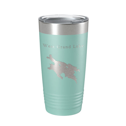West Grand Lake Map Tumbler Travel Mug Insulated Laser Engraved Coffee Cup Maine 20 oz-12
