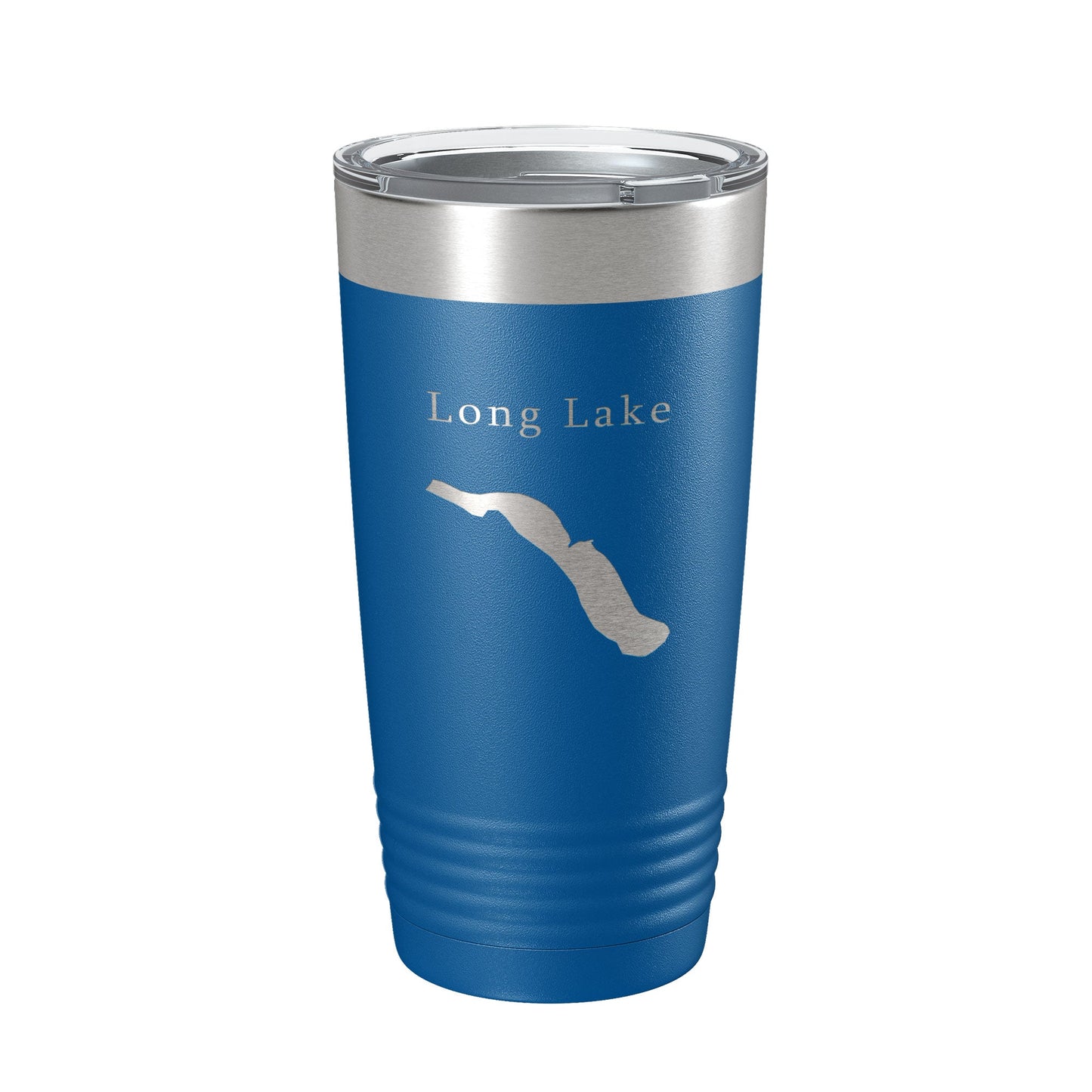 Long Lake Map Tumbler Travel Mug Insulated Laser Engraved Coffee Cup Cheboygan County Michigan 20 oz-6