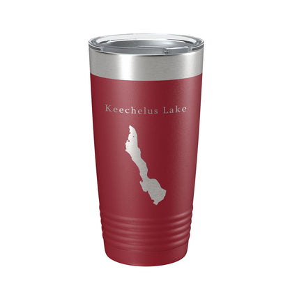 Keechelus Lake Map Tumbler Travel Mug Insulated Laser Engraved Coffee Cup Washington 20 oz-18