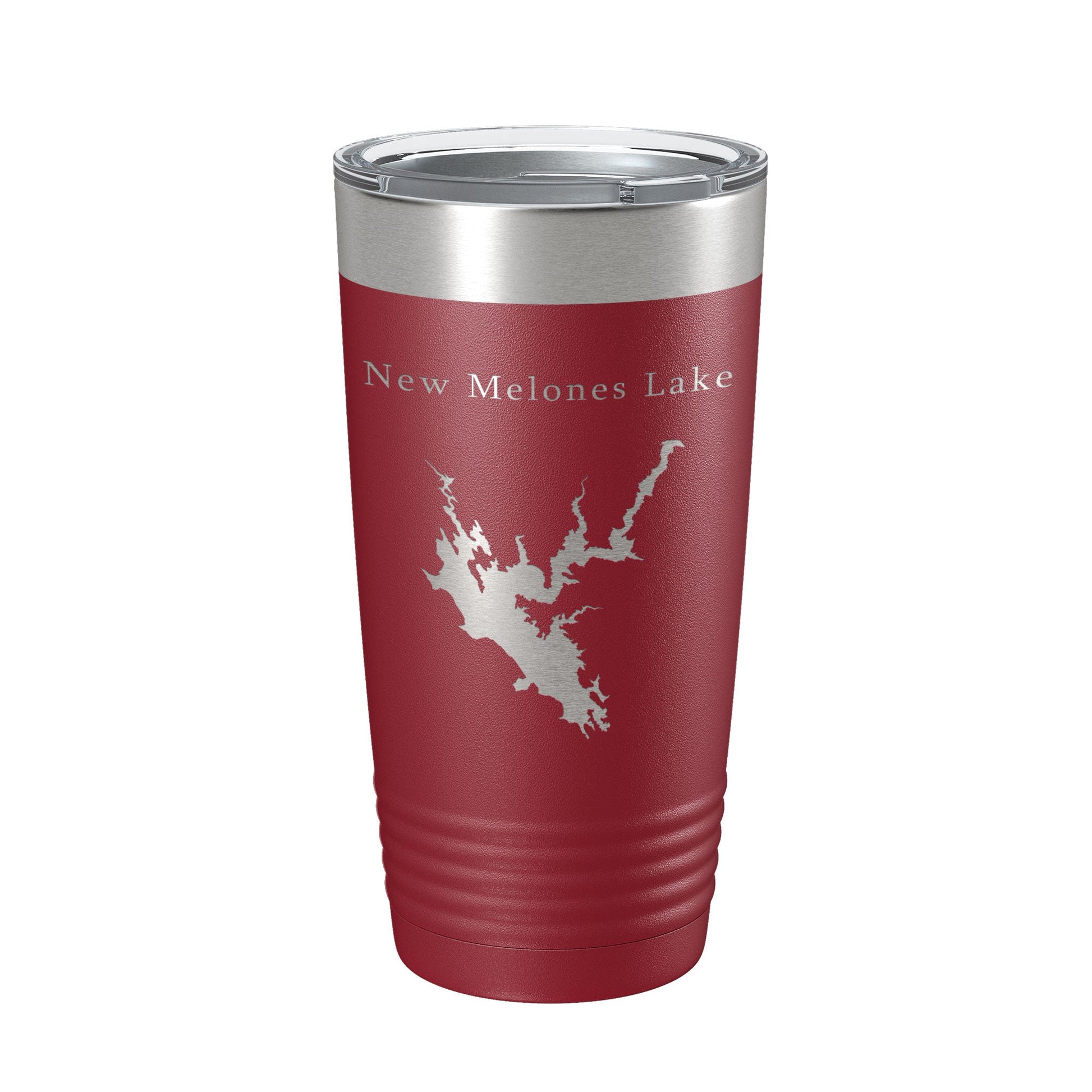 New Melones Lake Map Tumbler Travel Mug Insulated Laser Engraved Coffee Cup California 20 oz-18