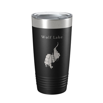 Wolf Lake Map Tumbler Travel Mug Insulated Laser Engraved Coffee Cup Indiana Illinois 20 oz-5