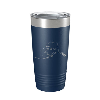 Alaska Tumbler Home State Travel Mug Insulated Laser Engraved Map Coffee Cup 20 oz-2