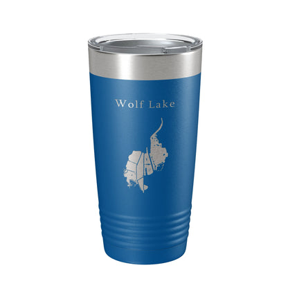 Wolf Lake Map Tumbler Travel Mug Insulated Laser Engraved Coffee Cup Indiana Illinois 20 oz-6