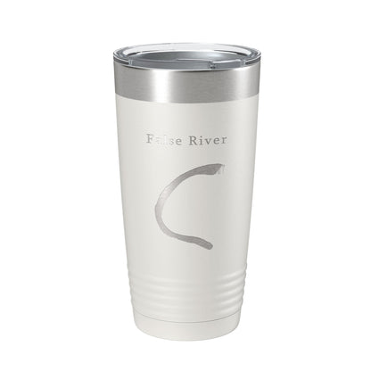 False River Tumbler Lake Map Travel Mug Insulated Laser Engraved Coffee Cup Louisiana 20 oz-1