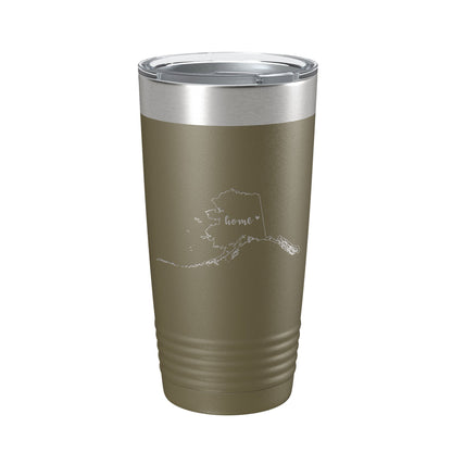 Alaska Tumbler Home State Travel Mug Insulated Laser Engraved Map Coffee Cup 20 oz-21