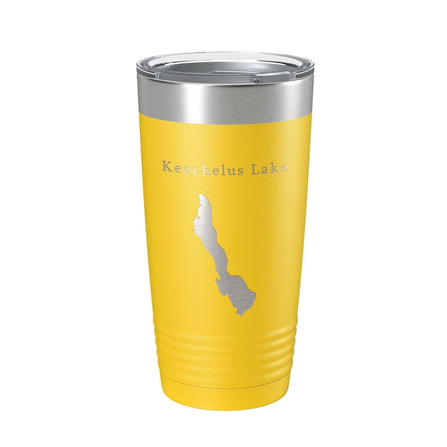 Keechelus Lake Map Tumbler Travel Mug Insulated Laser Engraved Coffee Cup Washington 20 oz-4