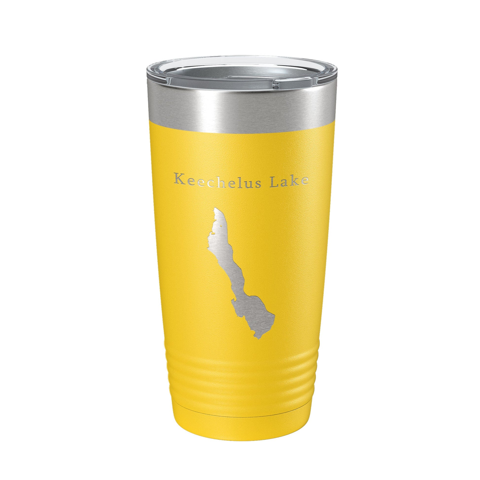 Keechelus Lake Map Tumbler Travel Mug Insulated Laser Engraved Coffee Cup Washington 20 oz-4
