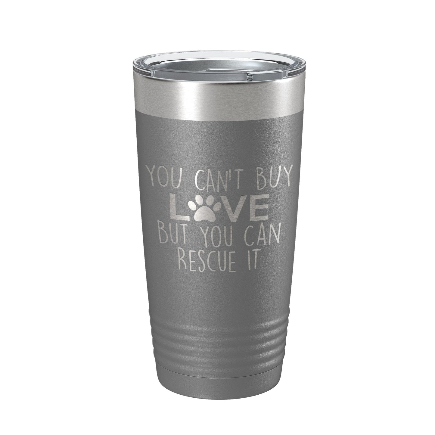 Rescue Dog Tumbler You Can't Buy Love But You Can Rescue It Dog Lover Gift Travel Mug Insulated Laser Engraved Coffee Cup 20 oz-16