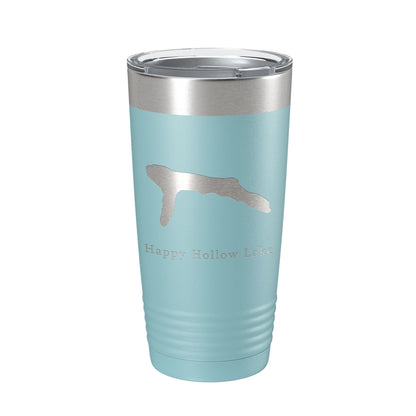 Happy Hollow Lake Map Tumbler Travel Mug Insulated Laser Engraved Coffee Cup Illinois 20 oz-13