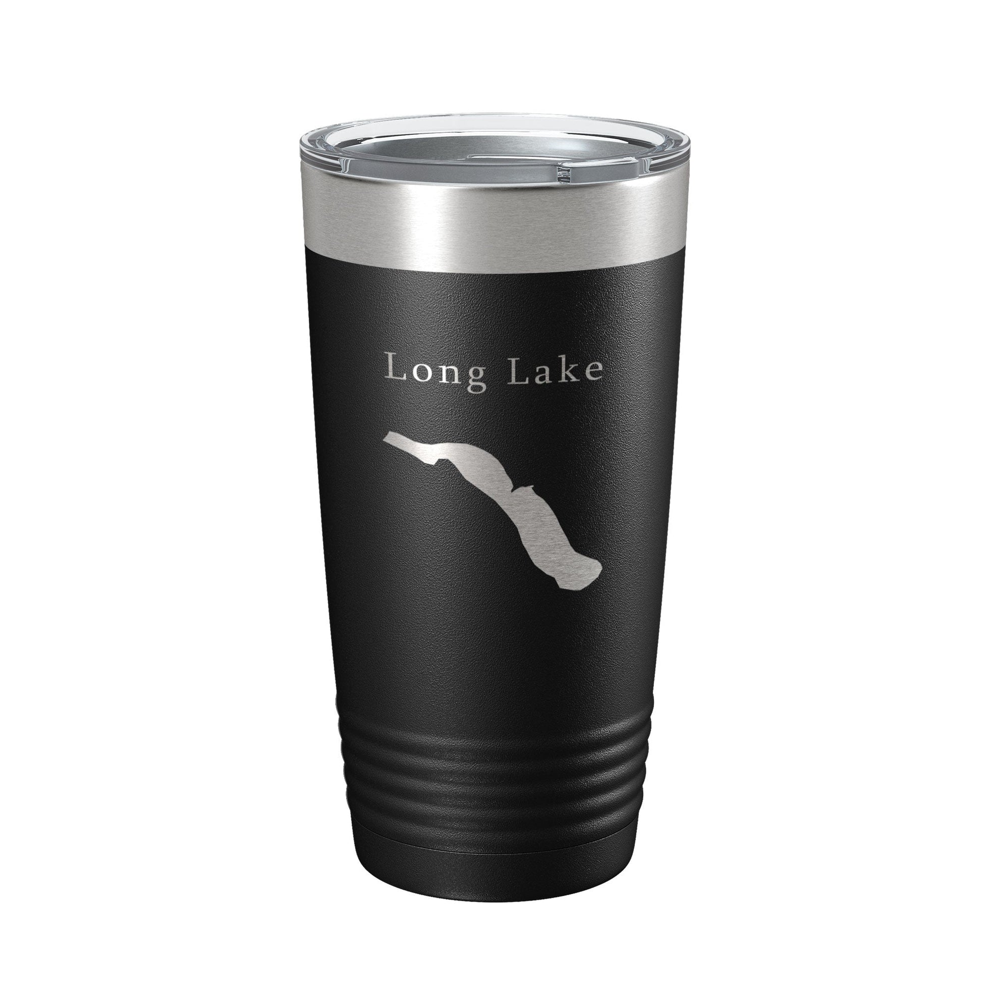 Long Lake Map Tumbler Travel Mug Insulated Laser Engraved Coffee Cup Cheboygan County Michigan 20 oz-5
