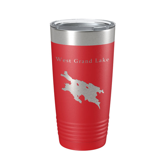 West Grand Lake Map Tumbler Travel Mug Insulated Laser Engraved Coffee Cup Maine 20 oz-10