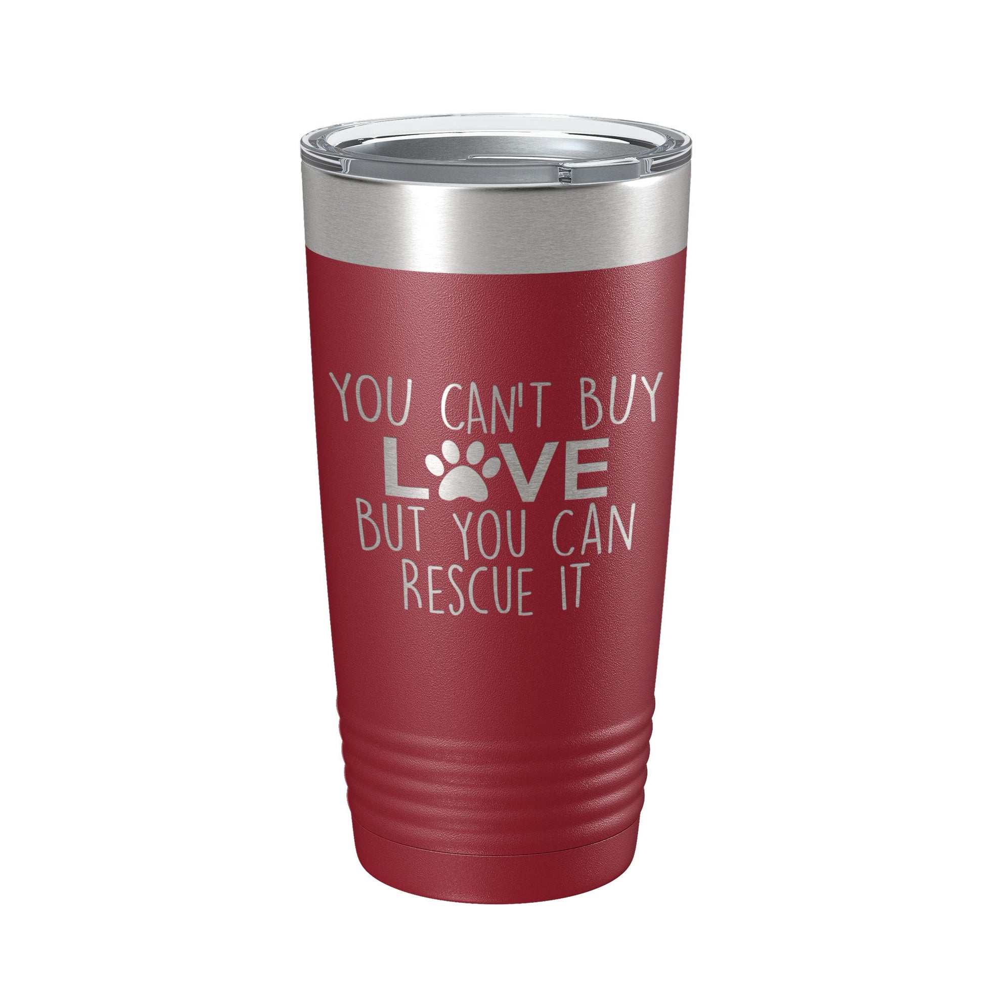 Rescue Dog Tumbler You Can't Buy Love But You Can Rescue It Dog Lover Gift Travel Mug Insulated Laser Engraved Coffee Cup 20 oz-18