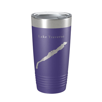 Lake Traverse Map Tumbler Travel Mug Insulated Laser Engraved Coffee Cup South Dakota Minnesota 20 oz-15