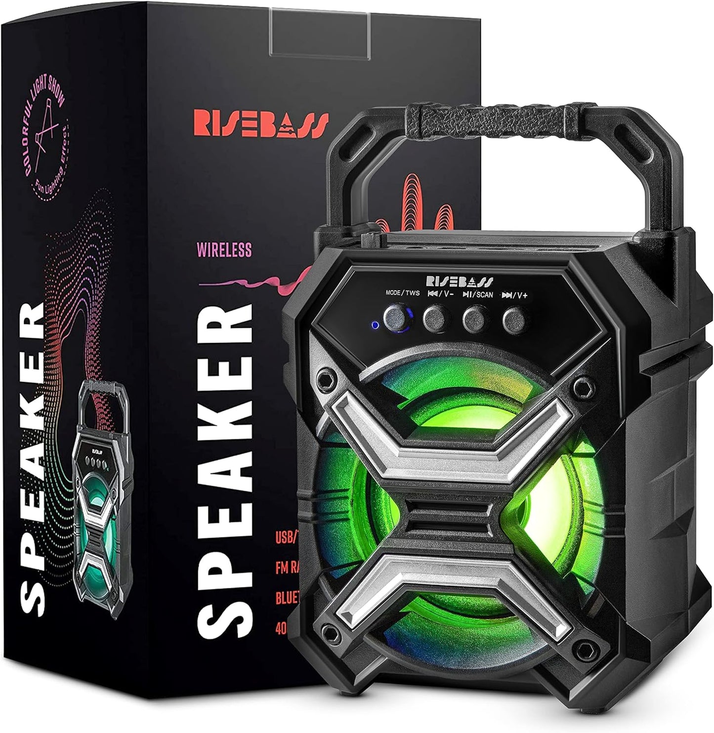 7-inch Portable Wireless Bluetooth Speaker w/ TWS Function-4