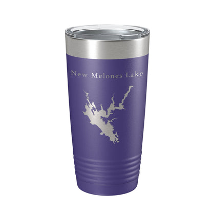 New Melones Lake Map Tumbler Travel Mug Insulated Laser Engraved Coffee Cup California 20 oz-15