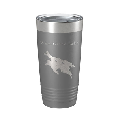 West Grand Lake Map Tumbler Travel Mug Insulated Laser Engraved Coffee Cup Maine 20 oz-16
