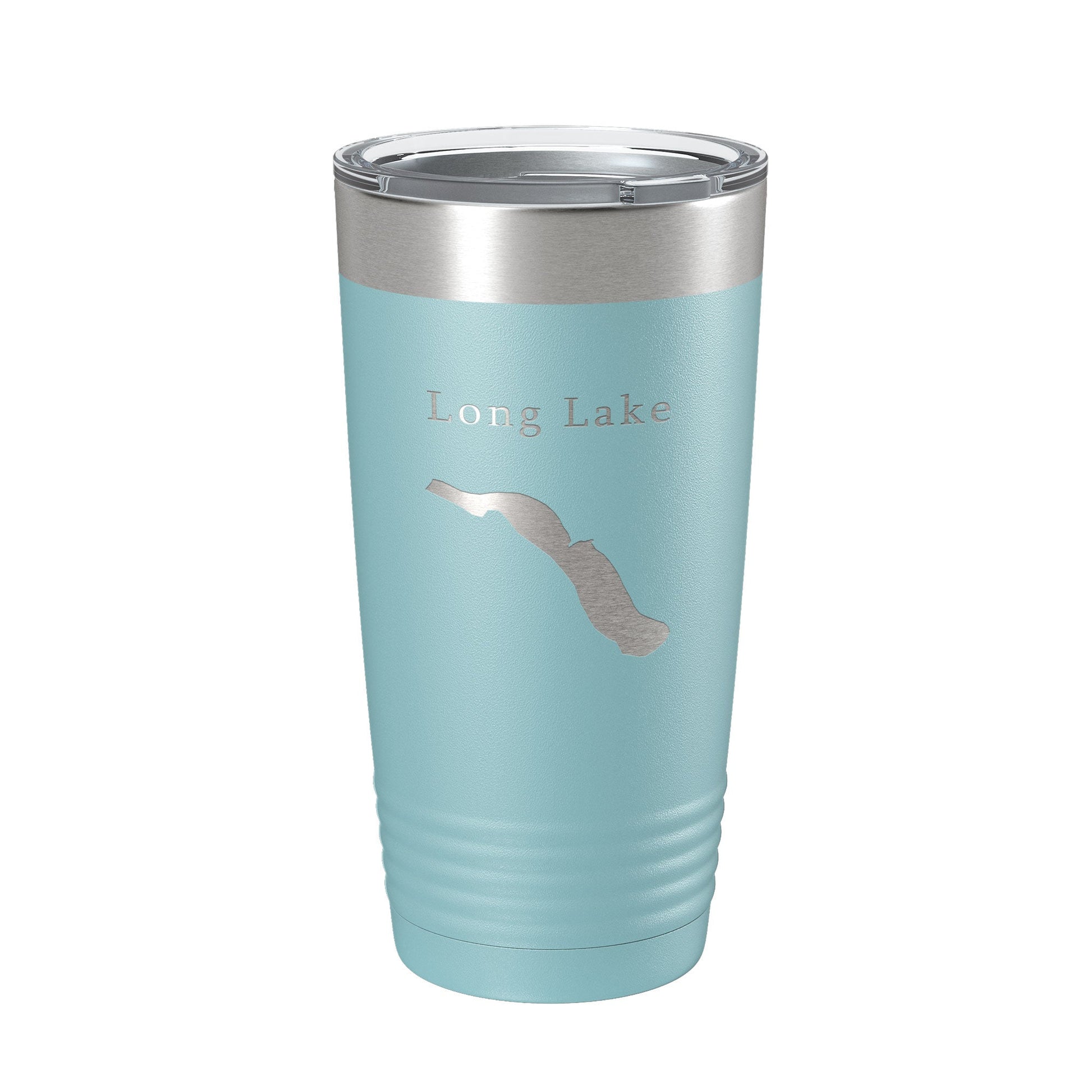 Long Lake Map Tumbler Travel Mug Insulated Laser Engraved Coffee Cup Cheboygan County Michigan 20 oz-13