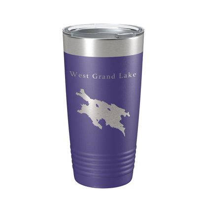 West Grand Lake Map Tumbler Travel Mug Insulated Laser Engraved Coffee Cup Maine 20 oz-15