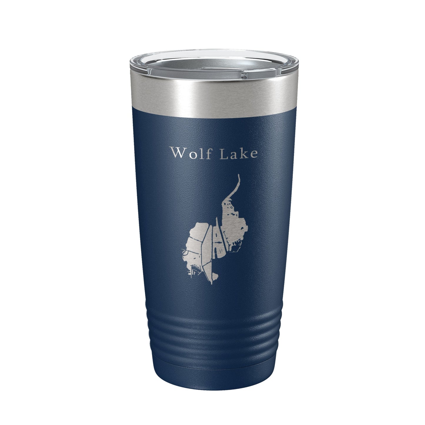 Wolf Lake Map Tumbler Travel Mug Insulated Laser Engraved Coffee Cup Indiana Illinois 20 oz-8