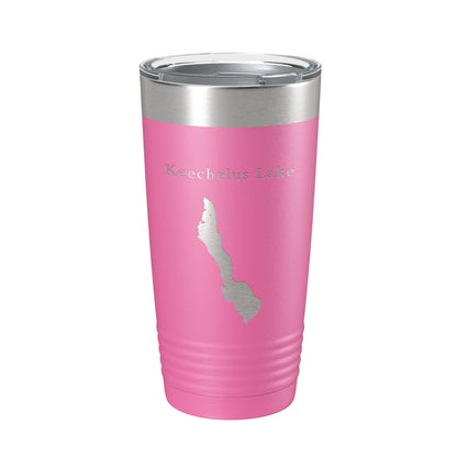 Keechelus Lake Map Tumbler Travel Mug Insulated Laser Engraved Coffee Cup Washington 20 oz-11