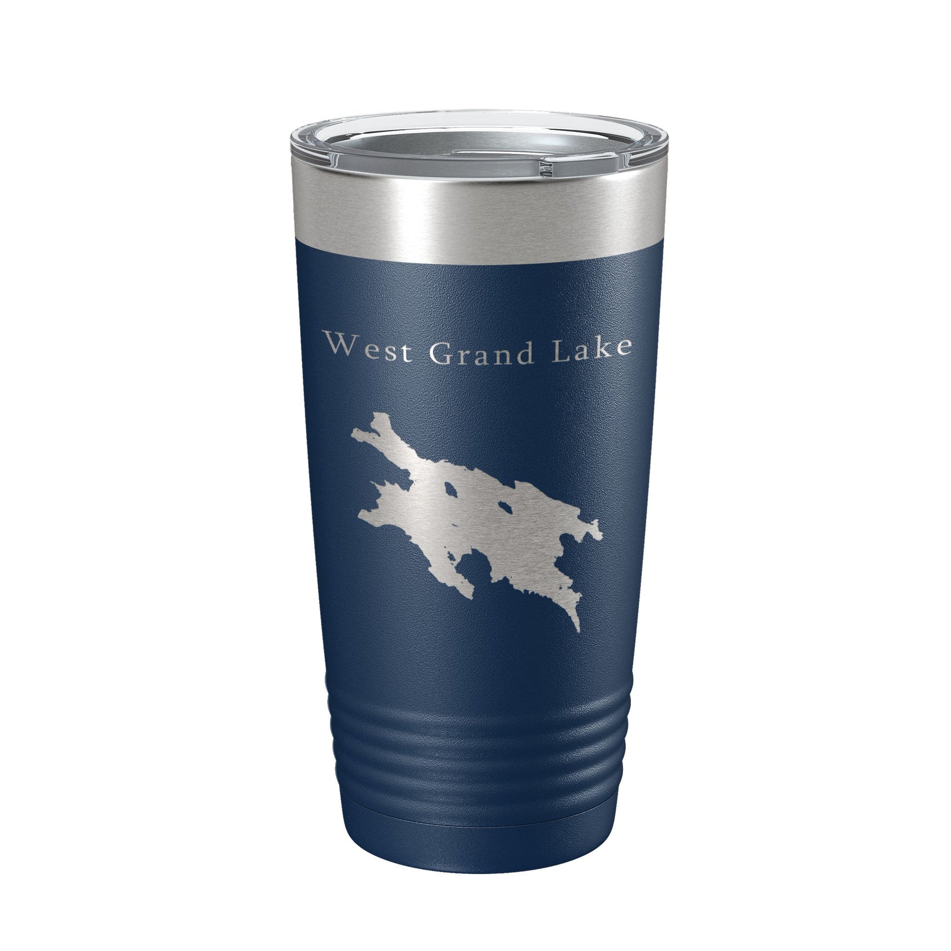 West Grand Lake Map Tumbler Travel Mug Insulated Laser Engraved Coffee Cup Maine 20 oz-2