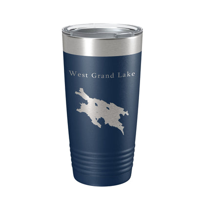 West Grand Lake Map Tumbler Travel Mug Insulated Laser Engraved Coffee Cup Maine 20 oz-8