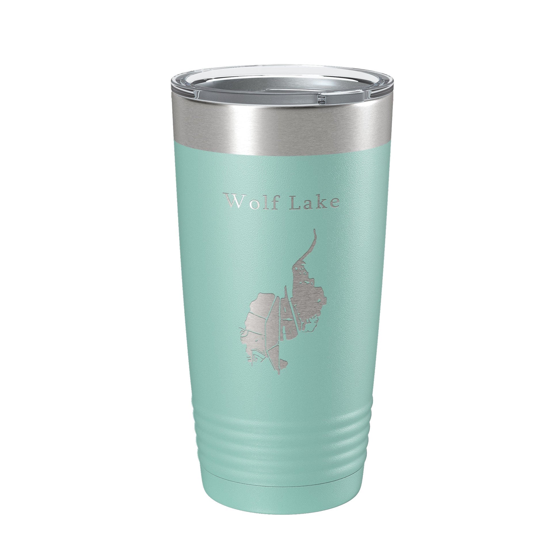Wolf Lake Map Tumbler Travel Mug Insulated Laser Engraved Coffee Cup Indiana Illinois 20 oz-12