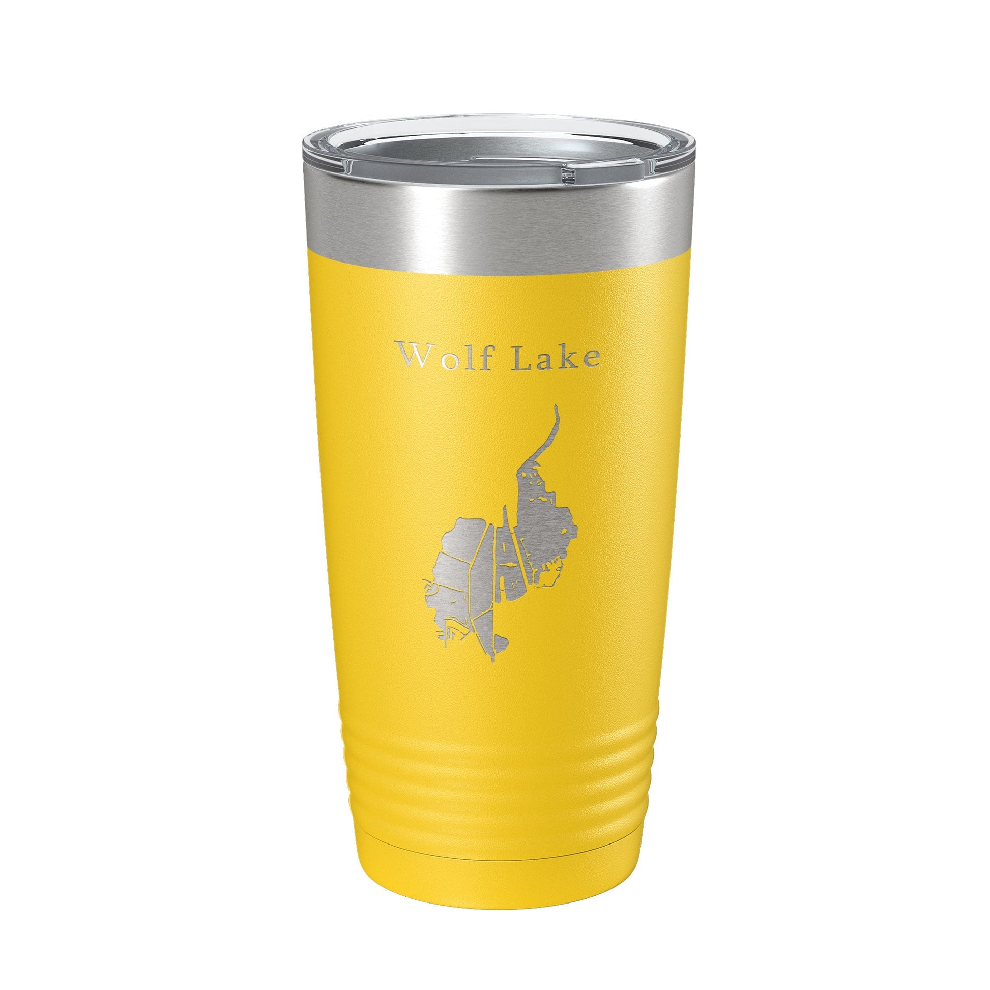 Wolf Lake Map Tumbler Travel Mug Insulated Laser Engraved Coffee Cup Indiana Illinois 20 oz-4