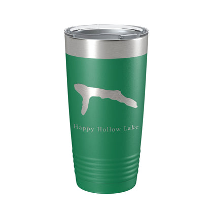 Happy Hollow Lake Map Tumbler Travel Mug Insulated Laser Engraved Coffee Cup Illinois 20 oz-9