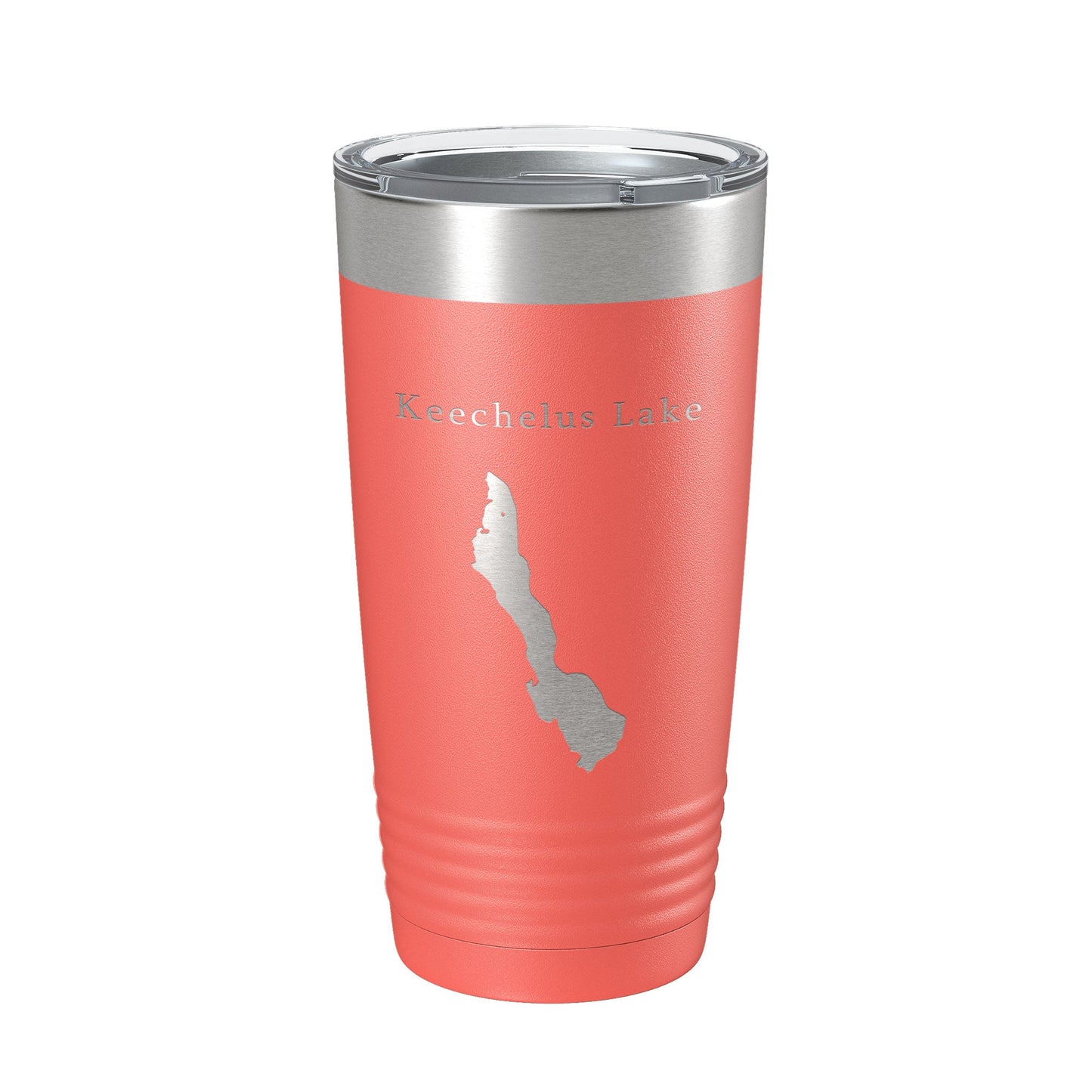 Keechelus Lake Map Tumbler Travel Mug Insulated Laser Engraved Coffee Cup Washington 20 oz-20