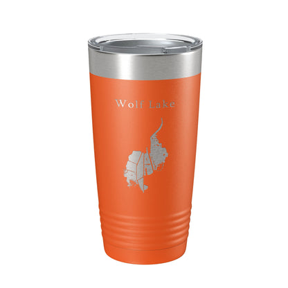 Wolf Lake Map Tumbler Travel Mug Insulated Laser Engraved Coffee Cup Indiana Illinois 20 oz-17