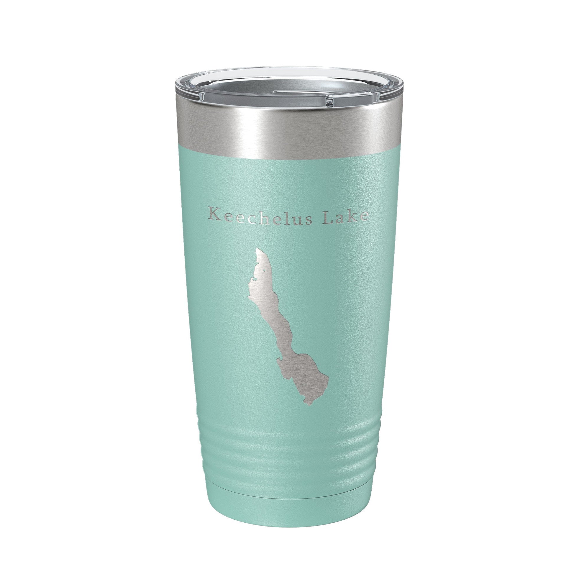 Keechelus Lake Map Tumbler Travel Mug Insulated Laser Engraved Coffee Cup Washington 20 oz-12