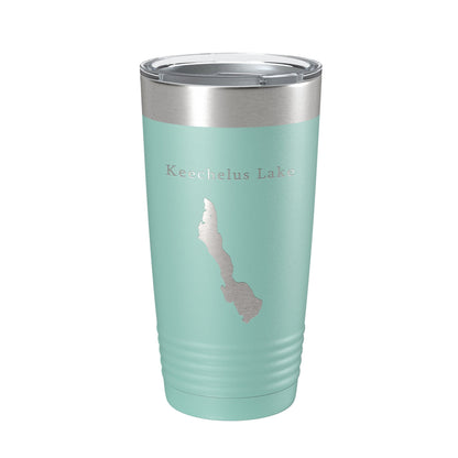Keechelus Lake Map Tumbler Travel Mug Insulated Laser Engraved Coffee Cup Washington 20 oz-12
