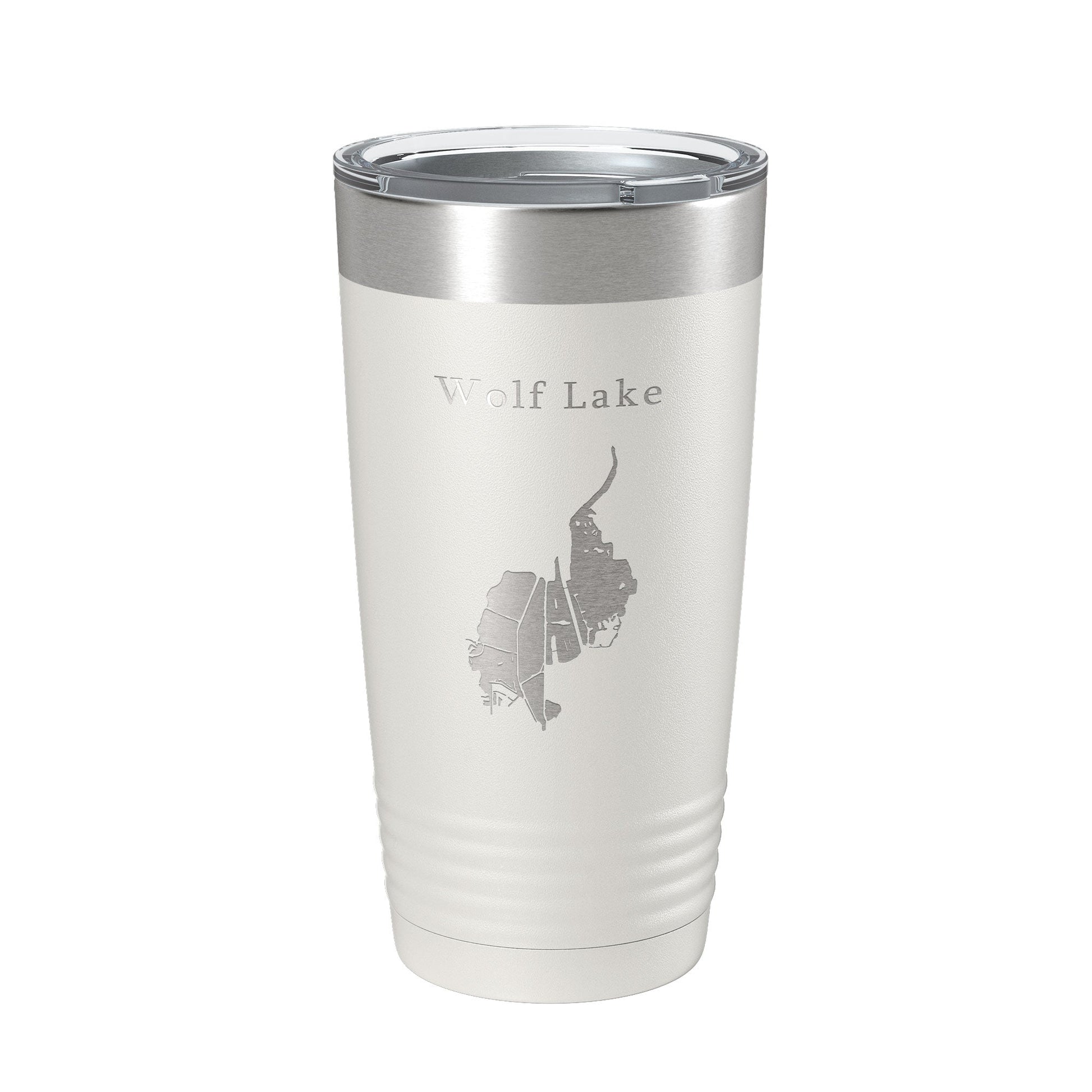Wolf Lake Map Tumbler Travel Mug Insulated Laser Engraved Coffee Cup Indiana Illinois 20 oz-7
