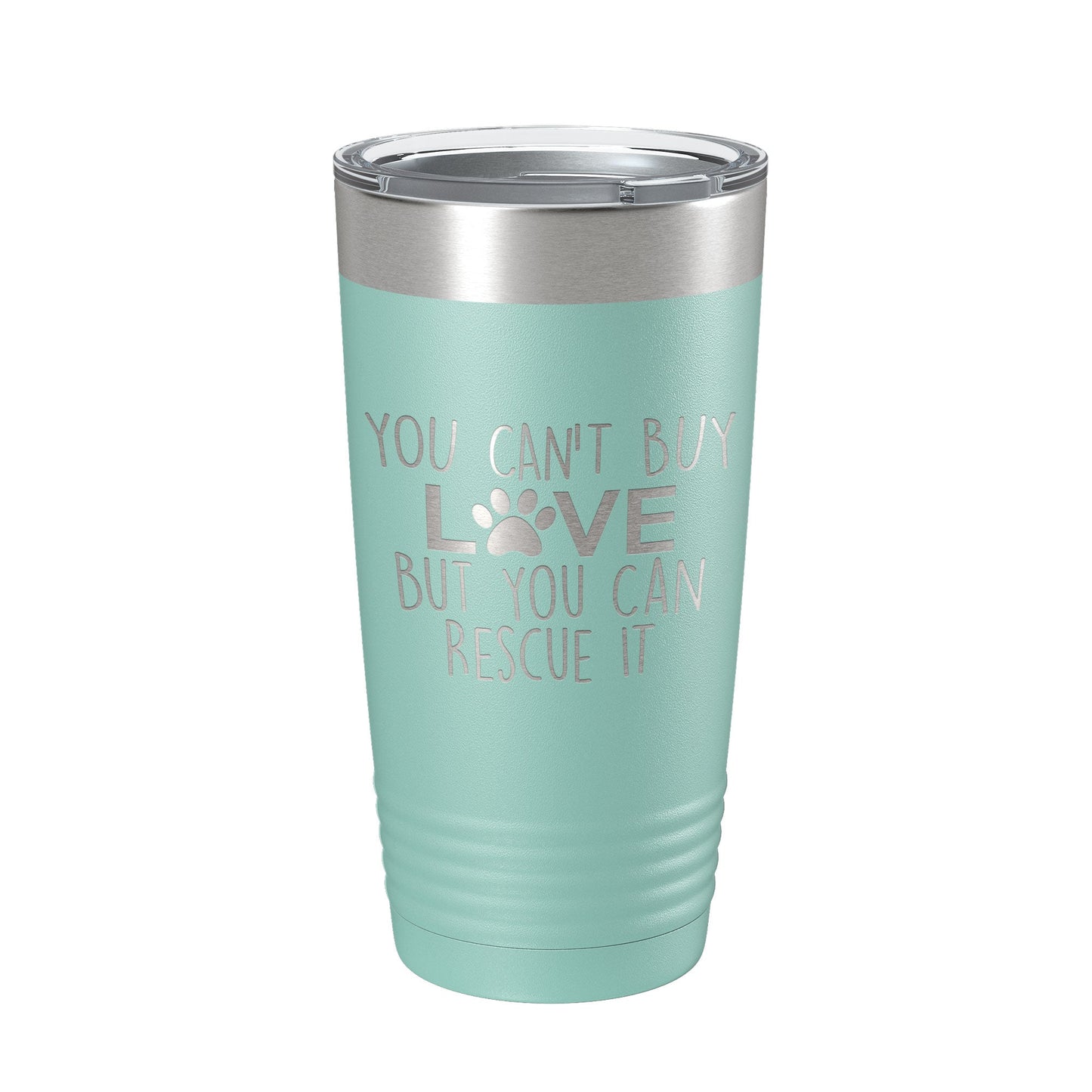 Rescue Dog Tumbler You Can't Buy Love But You Can Rescue It Dog Lover Gift Travel Mug Insulated Laser Engraved Coffee Cup 20 oz-12