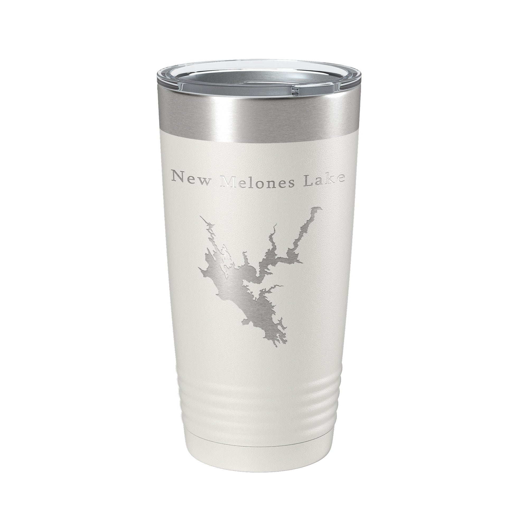 New Melones Lake Map Tumbler Travel Mug Insulated Laser Engraved Coffee Cup California 20 oz-1