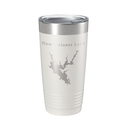 New Melones Lake Map Tumbler Travel Mug Insulated Laser Engraved Coffee Cup California 20 oz-7