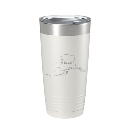 Alaska Tumbler Home State Travel Mug Insulated Laser Engraved Map Coffee Cup 20 oz-1