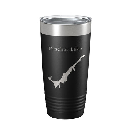 Pinchot Lake Map Tumbler Travel Mug Insulated Laser Engraved Coffee Cup Pennsylvania 20 oz-0